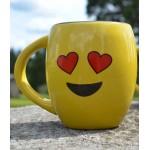 Keramikas krūze ar smaidiņu "Mīlestība", tējai, kafijai un citiem dzērieniem, tilpums 300 ml